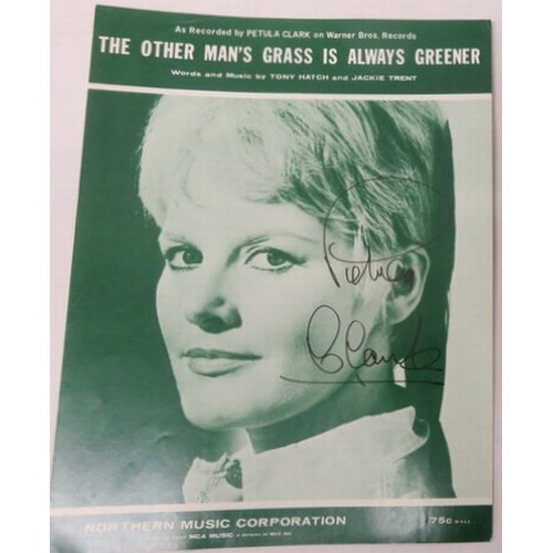 148 - Collection of eight Petula Clark music sheets all signed by Petula Clark including I Know A Place, R... 