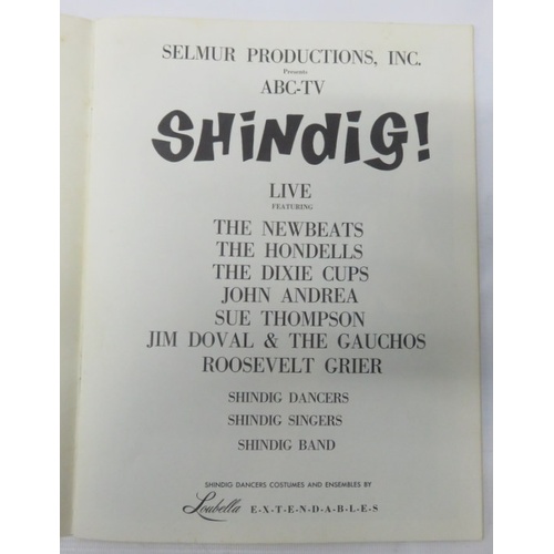 212 - Four Shindig National Tour Programmes featuring Gerry & The Pacemakers, The Dixie Cups, Willy Nelson... 