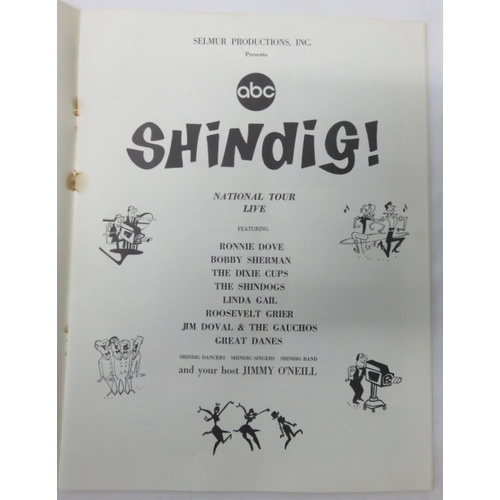 212 - Four Shindig National Tour Programmes featuring Gerry & The Pacemakers, The Dixie Cups, Willy Nelson... 