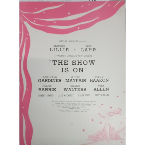 217 - The Show Is On programme a Vincente Minnelli Musical