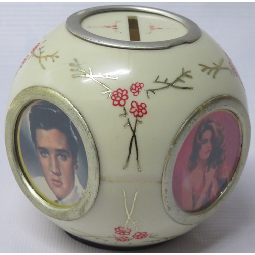 218 - Money box featuring Elvis Presley and John Wayne 1960’s