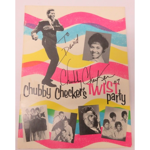 232 - Chubby Checker King of The Twist 1961 Tour Programme signed To David Chubby Checker with Chubby Chec... 