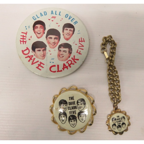 237 - Dave Clark Five Jigsaw Box 1964 and Dave Clark Five Ceramic Jewels and badge