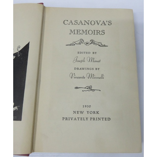 275 - Casanova’s Memoirs Edited by Joseph Monet Drawings by Vincente Minnelli Published by Rarity Press Cl... 