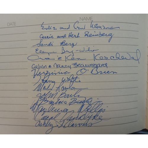 288 - Motion Picture and Television Fund Guest Book honouring David Gest dated 31st May 1992, signed by Ju... 