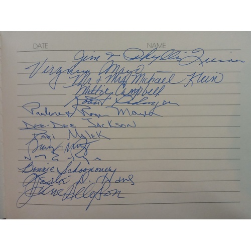 288 - Motion Picture and Television Fund Guest Book honouring David Gest dated 31st May 1992, signed by Ju... 