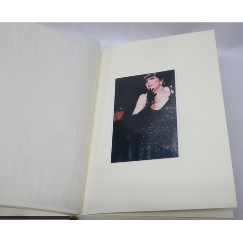 291 - Photograph book housing 47 photographs of Liza Minnelli performing live on last page written For Liz... 