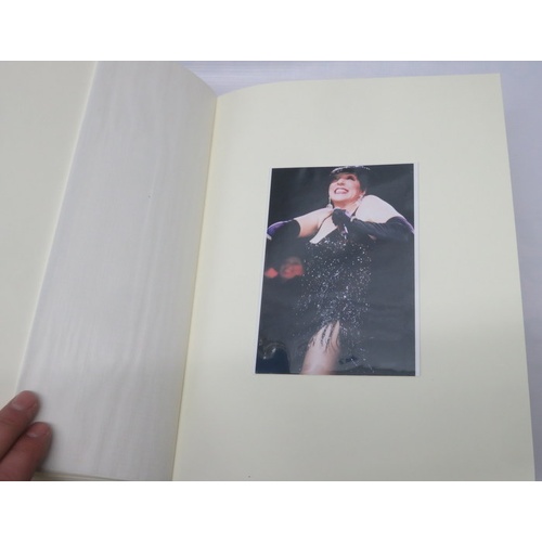 291 - Photograph book housing 47 photographs of Liza Minnelli performing live on last page written For Liz... 