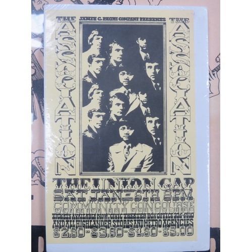 296 - Association Poster at Troubadour May 58cms x 36.5cms and handbill with Union Gap 21.5cms x 14cms