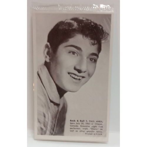 301 - Rock'n'roll Star Trading Card Packs 5c a pack featuring Fabian, Elvis Presley, Chuck Berry and other... 