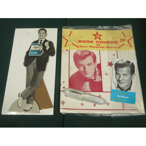 303 - Collection of Pat Boone memorabilia including Pat Boone Dickies Trousers, Eight Rhodium plated Ankle... 