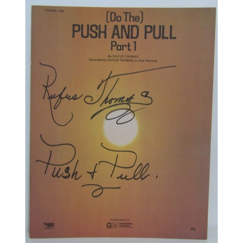 334 - Three pieces of original sheet music signed by Rufus Thomas (3)