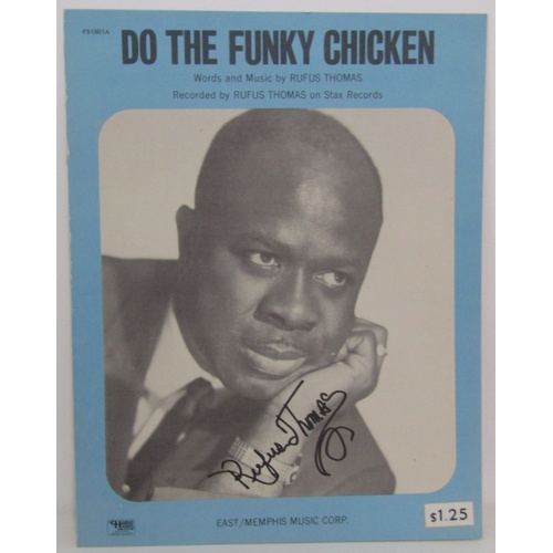 334 - Three pieces of original sheet music signed by Rufus Thomas (3)