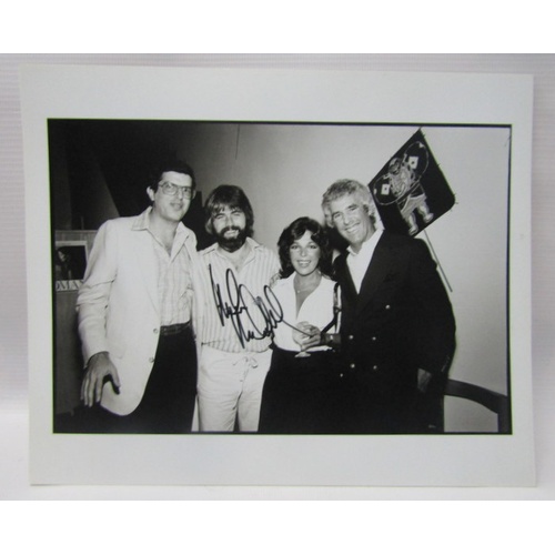 343 - Collection of Ten black and white photographs featuring Dusty Springfield, Michael McDonald and Burt... 