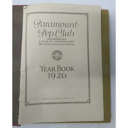 364 - Paramount Pep Club Year Book 1926.  Published by Paramount Pep Club