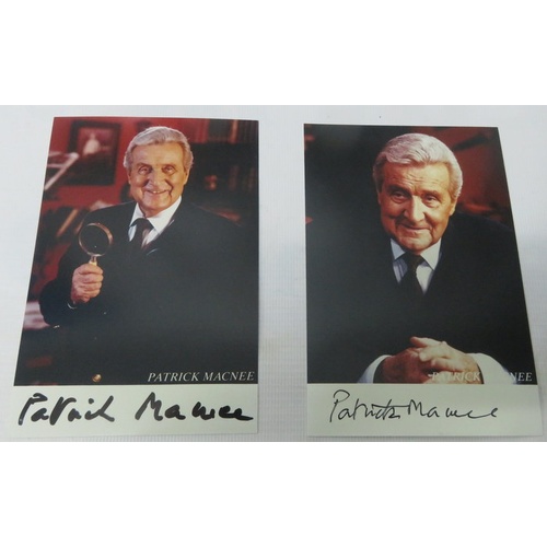 365 - Three Patrick MacNee photographs signed two Gene Autry, Pee Wee One Gwen Verdon, One Penny Singleton... 