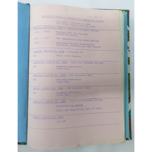 370 - Script for Filming of TCB 1968 TV Special featuring Diana Ross & The Supremes and The Temptations si... 