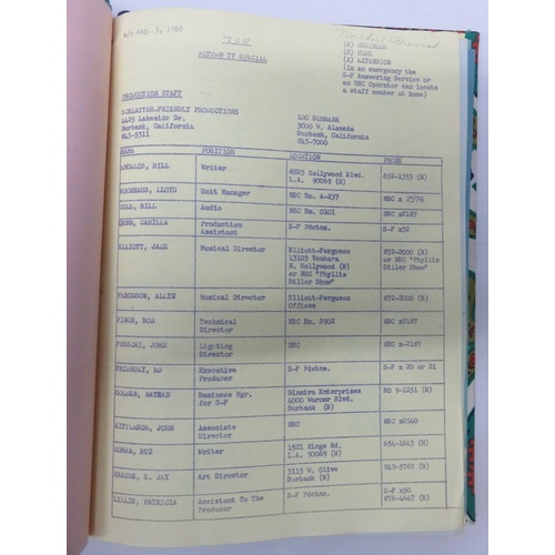 370 - Script for Filming of TCB 1968 TV Special featuring Diana Ross & The Supremes and The Temptations si... 