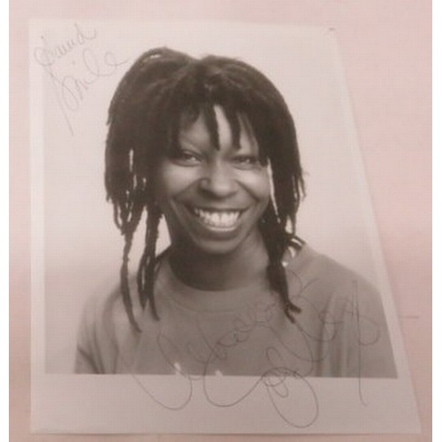 371 - Whoopie Goldberg signed black and white photograph