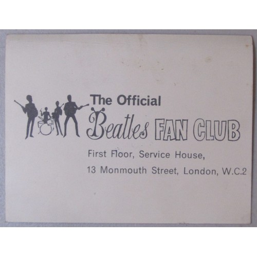 4 - The Beatles Fan Club card with an original 60’s set of fake signatures