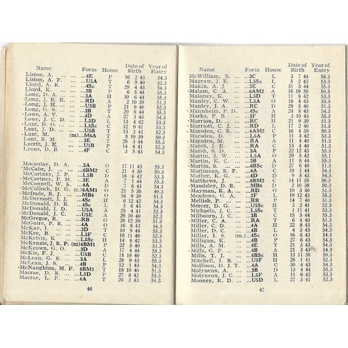 103 - Liverpool Institute Green book 1955 including Paul McCartney & George Harrison