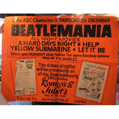 109 - Collection of four Beatles Convention promotional posters, two are approx. 30×40 and two are approx.... 