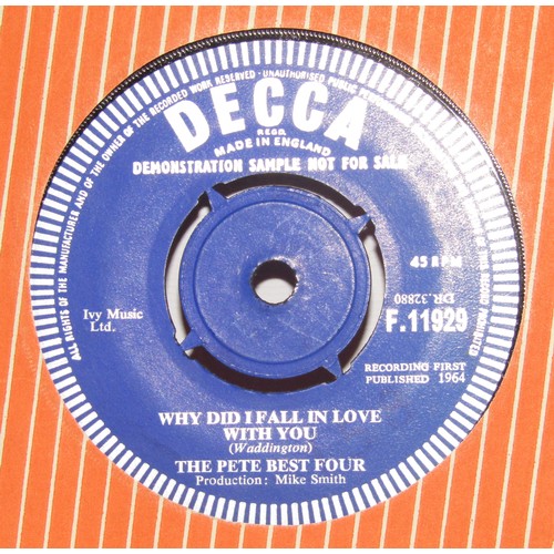 129 - The Pete Best Four Why Did I Fall In Love With You Demo Single and The Pete Best Four Fan Club Items... 