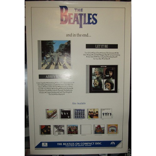 133 - RTV - Six Beatles Promotional Poster including 20 Greats Hits, Beatles Ballads & The Beatles Ready S... 