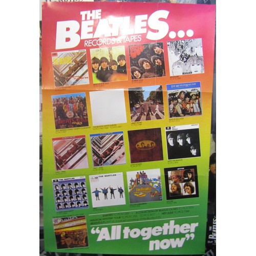 133 - RTV - Six Beatles Promotional Poster including 20 Greats Hits, Beatles Ballads & The Beatles Ready S... 