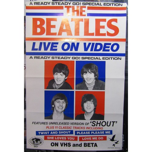 133 - RTV - Six Beatles Promotional Poster including 20 Greats Hits, Beatles Ballads & The Beatles Ready S... 