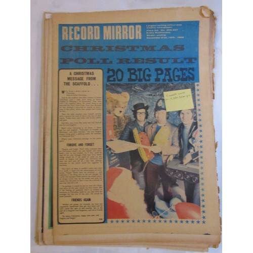 182 - Large collection of thirty original 60’s Record Mirrors newspapers formerly the property of Hunter D... 