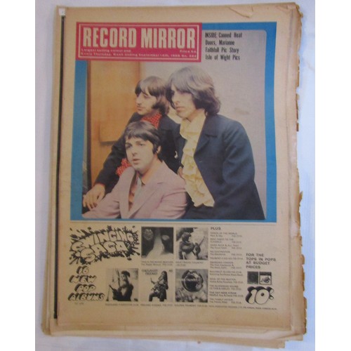 182 - Large collection of thirty original 60’s Record Mirrors newspapers formerly the property of Hunter D... 