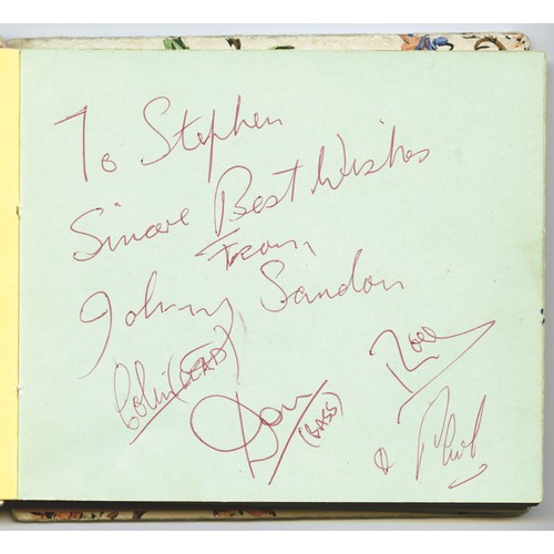 190 - RTV - 190 Autograph book belonging to the cousin of Beatles Roadie Mal Evens. Includes a set of Beat... 