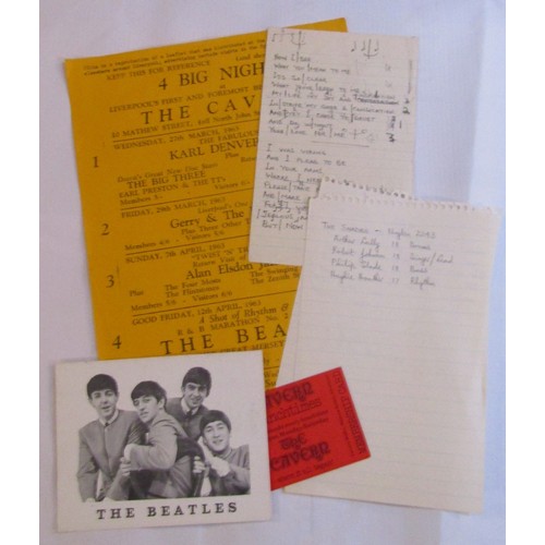 225 - A mixed collection of Mersey beat memorabilia formerly the property of Cavern Club DJ Bob Wooler inc... 