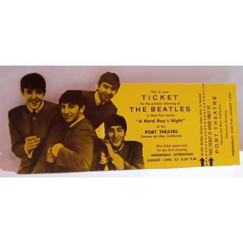 233 - The Beatles, A Hard Day Night and Help Cinema Tickets USA 1965 and 1965