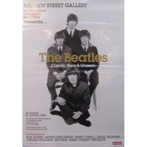 257 - Four Mathew St Gallery promotion exhibition posters including Astrid Kirchherr, Klaus Voormann, Mojo... 