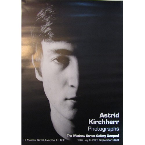 257 - Four Mathew St Gallery promotion exhibition posters including Astrid Kirchherr, Klaus Voormann, Mojo... 