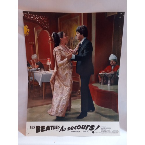 271 - The Beatles three Help colour lobby cards from ? Plus Ringo Starr Caveman Lobby Card USA