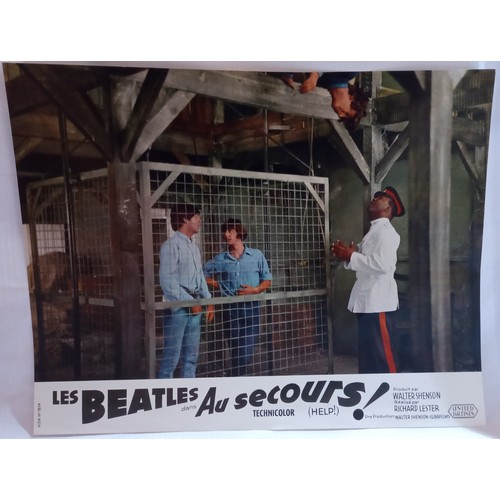 271 - The Beatles three Help colour lobby cards from ? Plus Ringo Starr Caveman Lobby Card USA