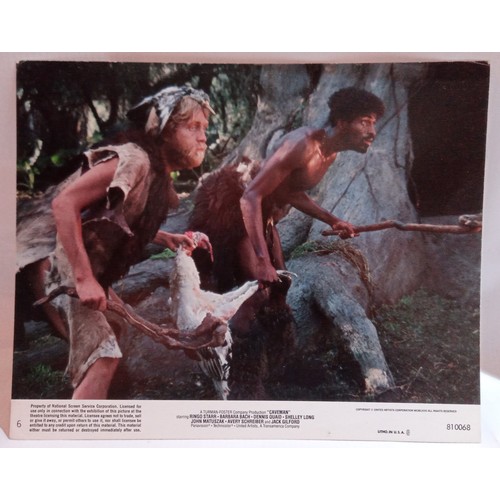 271 - The Beatles three Help colour lobby cards from ? Plus Ringo Starr Caveman Lobby Card USA