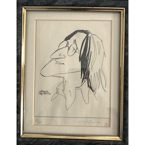 272 - Limited Edition 3/25 John Lennon Print by jimmy___ c74 framed and glazed, Approx. 10” x 8” & John Le... 