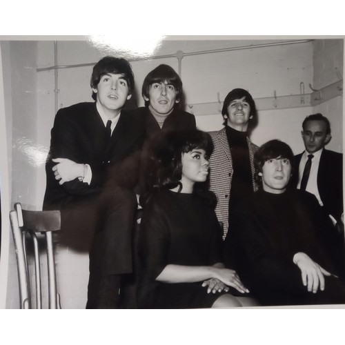 284 - Eight black and white 8×10 of the Beatles with Peter Noone, Wayne Fontana and Cathy McGowan