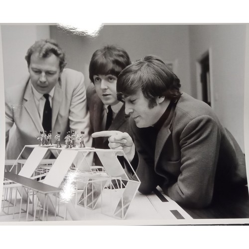 284 - Eight black and white 8×10 of the Beatles with Peter Noone, Wayne Fontana and Cathy McGowan