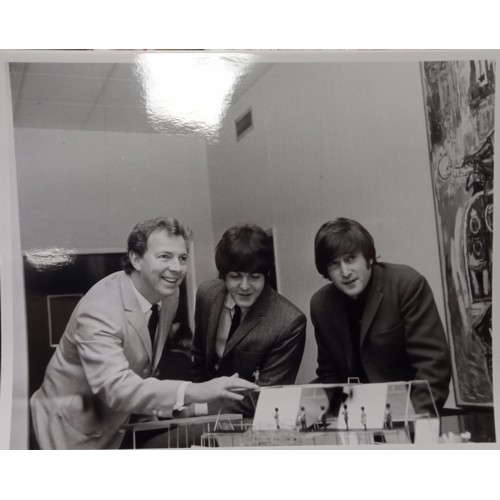 284 - Eight black and white 8×10 of the Beatles with Peter Noone, Wayne Fontana and Cathy McGowan