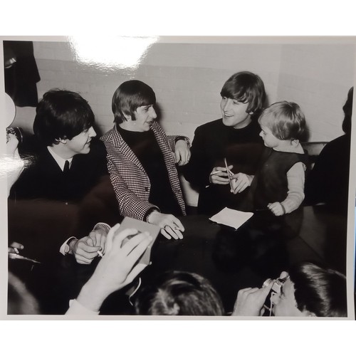 284 - Eight black and white 8×10 of the Beatles with Peter Noone, Wayne Fontana and Cathy McGowan