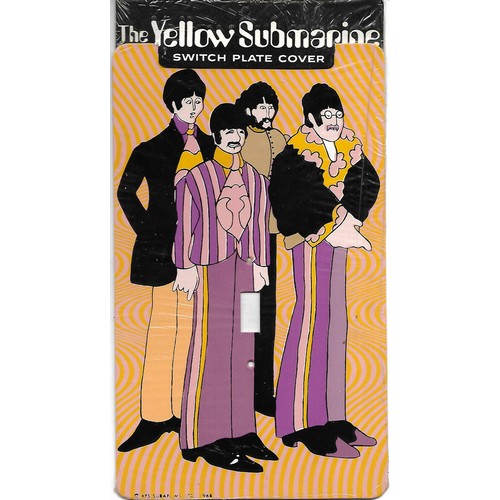 298 - The Beatles Yellow Submarine Switch Plate Cover USA 1968