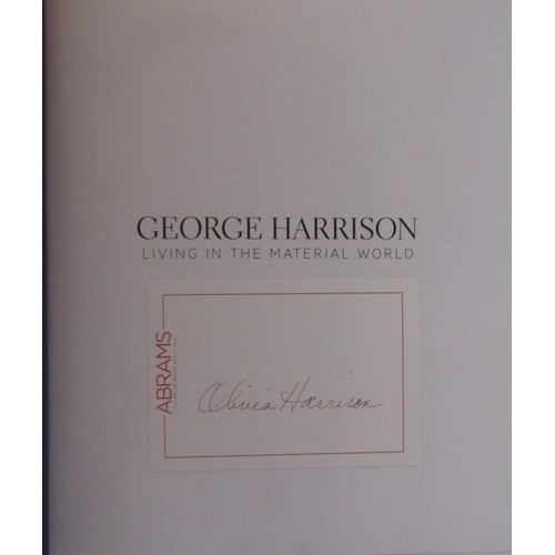 305 - RTV - George Harrison Living in the Material World Hardback Book with bookplate Olivia Harrison sign... 