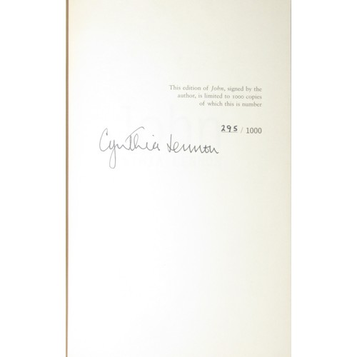 306 - John, limited edition hardback book signed by Cynthia Lennon, no. 295/1000