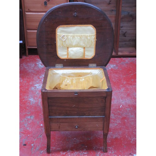 73 - Early 20th century walnut veenered sewing box