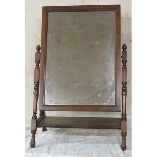 106 - Mid 20th century mahogany freestanding dressing mirror. Approx. 75cm H x 51cm W x 28cm D